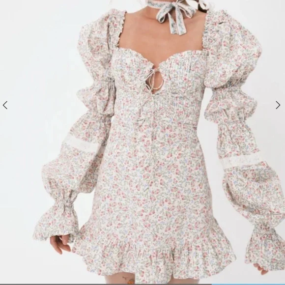 For Love and Lemons Lucca Mini Dress Medium - Picture 11 of 16